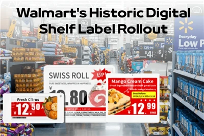 השקת תווית מדף דיגיטלית היסטורית של Walmart
