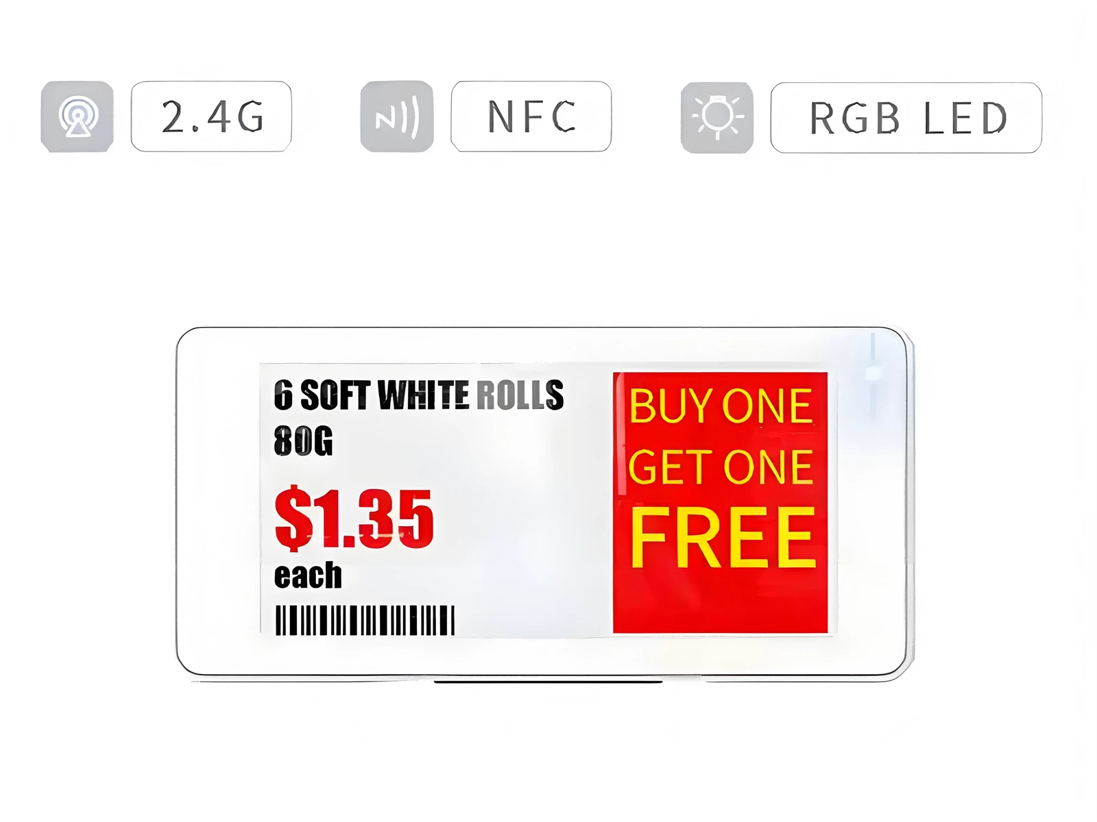 2.13 inch Four Color Electronic price Tag